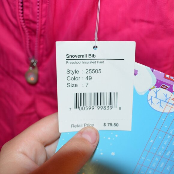 NWT Pink Kids Ski Bib - Picture 4 of 9